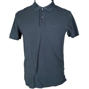 Boss Hugo Boss Men's Black Shot Sleeve Polo Shirt Medium